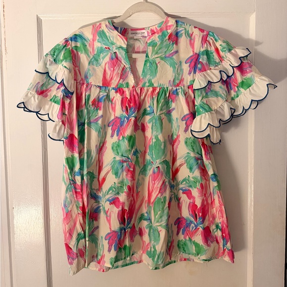 Chic Soul Tops - Chic Soul Colorful Floral Blouse